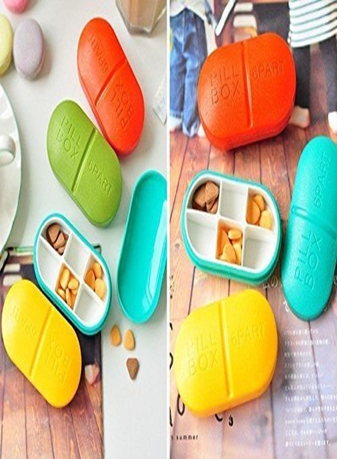 Vroxy Portable Medicine Case - 6-Compartment Pill Box and Tablet Organizer - Compact Pill Storage Holder for Travel, Purse, or Daily Use (2) - Image 4